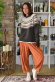 Fair Isle Knit Chocolate